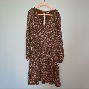 Abercrombie Kids Brown Floral Casual Dress 11/12